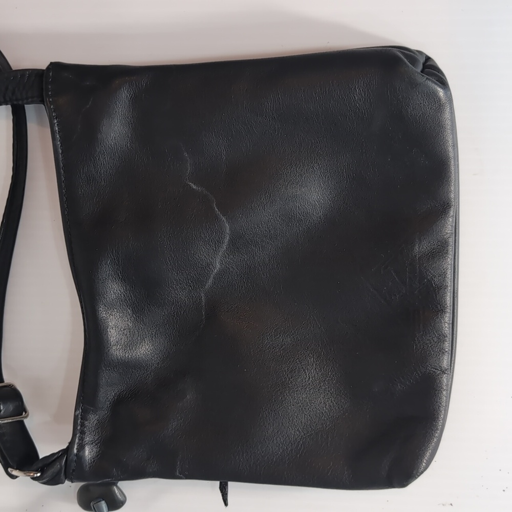 Indian Summer Leather Design Black and Green Women's Crossbody Bag - Picture 9 of 10